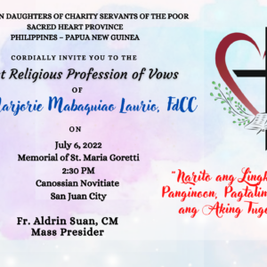 Sisters Celebrate With Sr. Marjorie on Her First Religious Profession