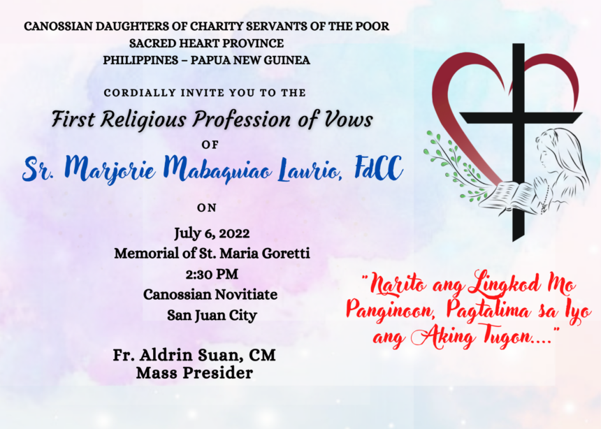 Sisters Celebrate With Sr. Marjorie on Her First Religious Profession