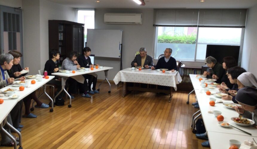 Celebrating the 250th.birthday of St. Magdalene of Canossa in Omuta, Japan.