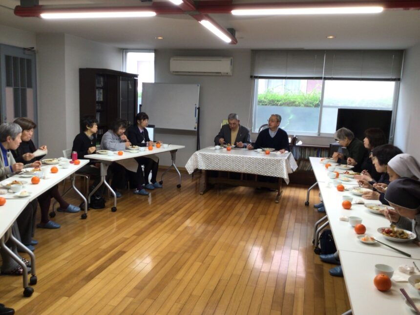 Celebrating the 250th.birthday of St. Magdalene of Canossa in Omuta, Japan.