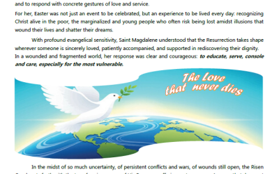 Easter greetings from Mother General Sandra Maggiolo and the Council!